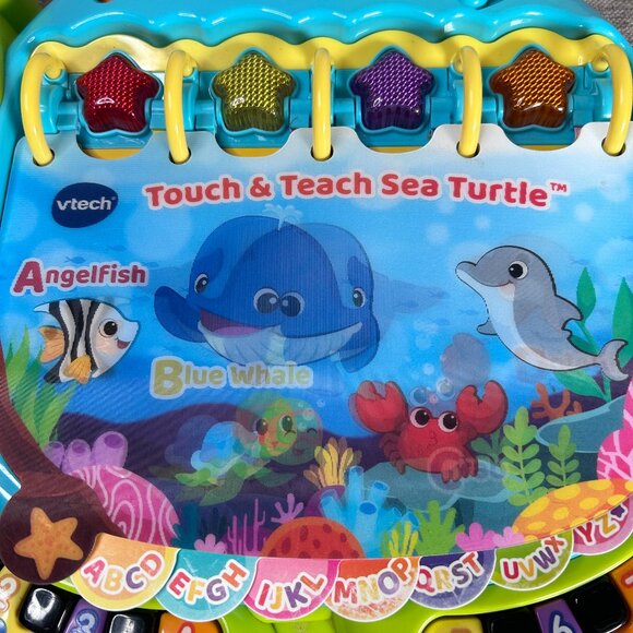 VTech Touch and Teach Sea Turtle Interactive Electronic Learning Book - Picture 4 of 12